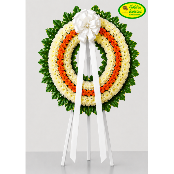 Orange Harmony Premium Wreath 72422