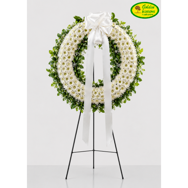 White Harmony Deluxe Wreaths 72421