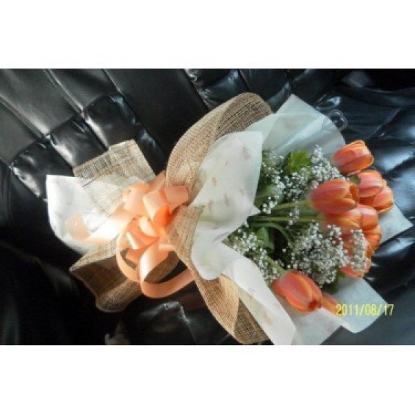 One Dozen Tulips Bouquet